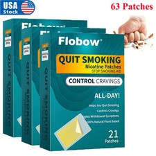 Nicotine Patches Stop Smoking Aid Steps 1 to Quit Smoking Patches, 63 Patches