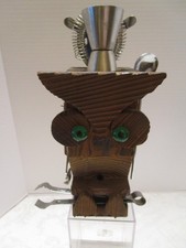 Vintage Bar Witco Owl Red Cedar Wood 5-Tool accessories Holder  MCM 11.25" 1950s