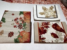 LOT OF 3 HOLIDAY TABLE RUNNERS, AUTUMN, CHRIS...