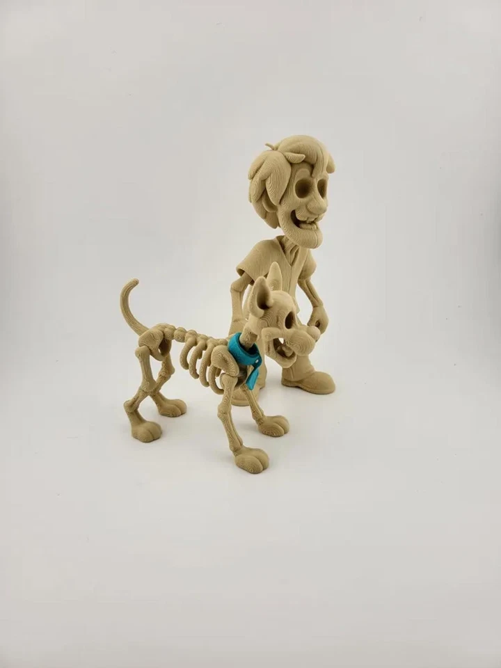 Shaggy and Scooby-Doo Skeleton Duo - Halloween Mystery Figures - Image 3 of 4