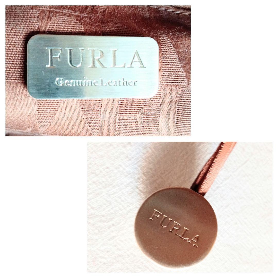 Furla Python pattern Leather Shoulder Bag Brown W… - image 10