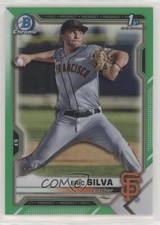 2021 Bowman Draft Chrome Green Refractor 71/99 Eric Silva #BDC-162 l3a