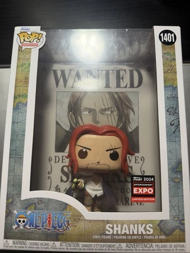 Funko Pop! One Piece - Shanks #1401 C2E2 Wanted Poster Con sticker
