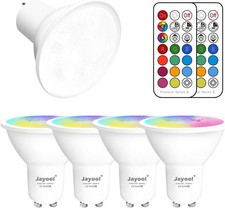 GU10 LED Bulbs, Dimmbale 5W Colour Changing Spot Light Bulb with Remote, RGB +