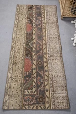 Decorative Rug, 2.4x5.9 ft Striped Geometric Design