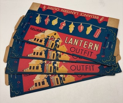 1- Vintage Reliance Lantern Outfit Christmas light BOX ONLY 102 NOS.  No lights