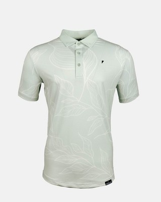 Primo Golf Evergreen Classic Polo Mens Large Green Floral Tropical NWT