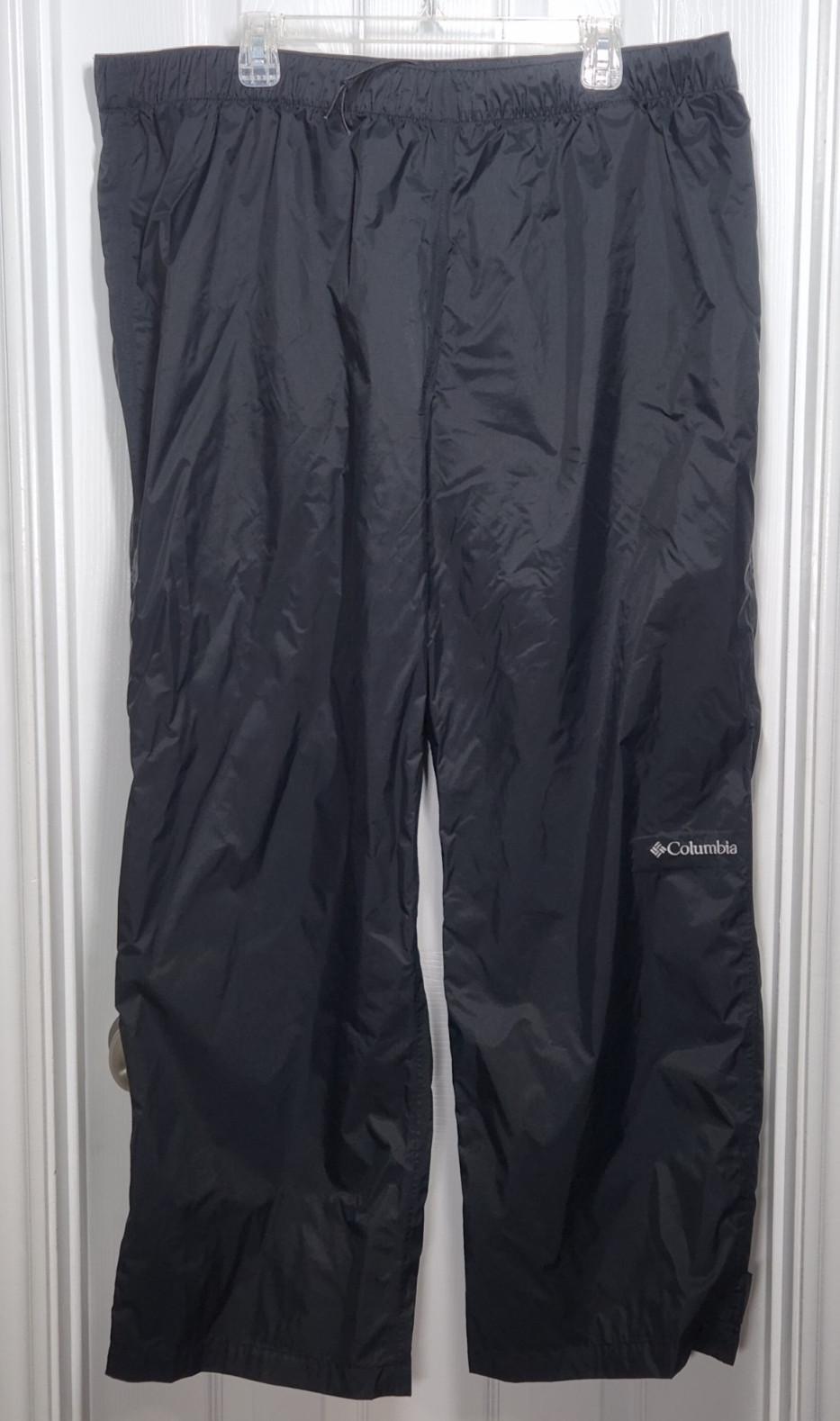 COLUMBIA Rebel Roamer Rain Pants Men 2XL Black Adjustable Outdoor Sportswear