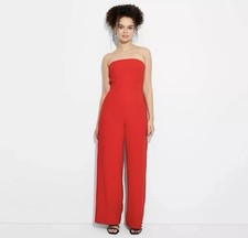 Wild Fable Jumpsuit Women's XL Red Wide Leg Tube Strapless One Piece New