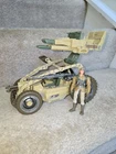 Hasbro G.I. Joe Sand Razor Vehicle with Driver Dusty Action Figure No Card, Gun!