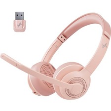 Wireless Headset with AI Noise Cancelling Microphone Bluetooth Headset - Blue...