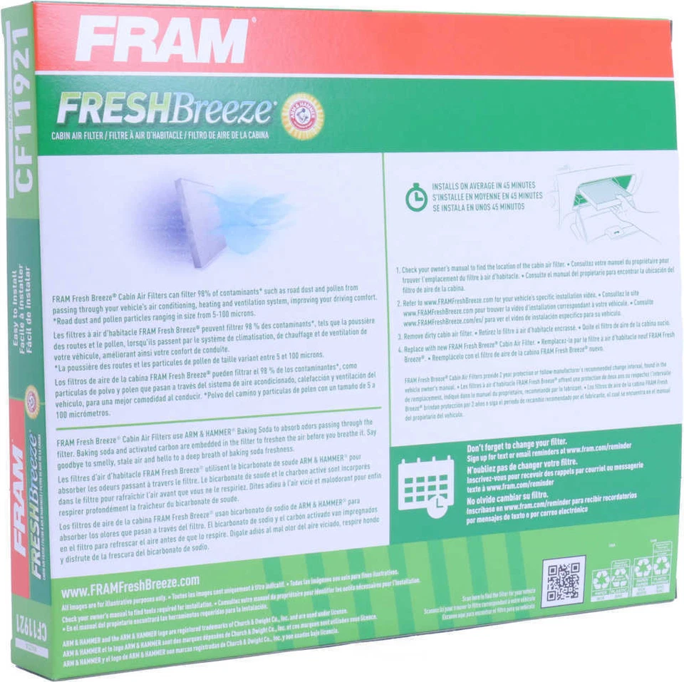 Cabin Air Filter fits 2004-2011 Mazda RX-8 MPV  FRAM - Image 4 of 4