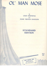 LOUIS ARMSTRONG "OL' MAN MOSE" SHEET MUSIC-1942-VERY RARE-NEW-MINT CONDITION 