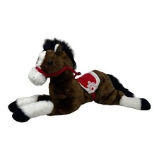 Toys R Us Brown Plush Horse With Red And White Saddle 22  
