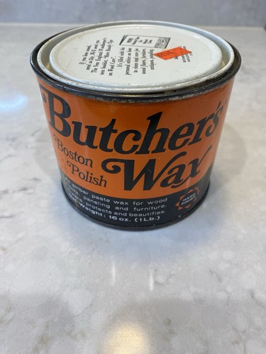 Vintage Boston Polish Butchers Hers Wax 16oz 75% Full