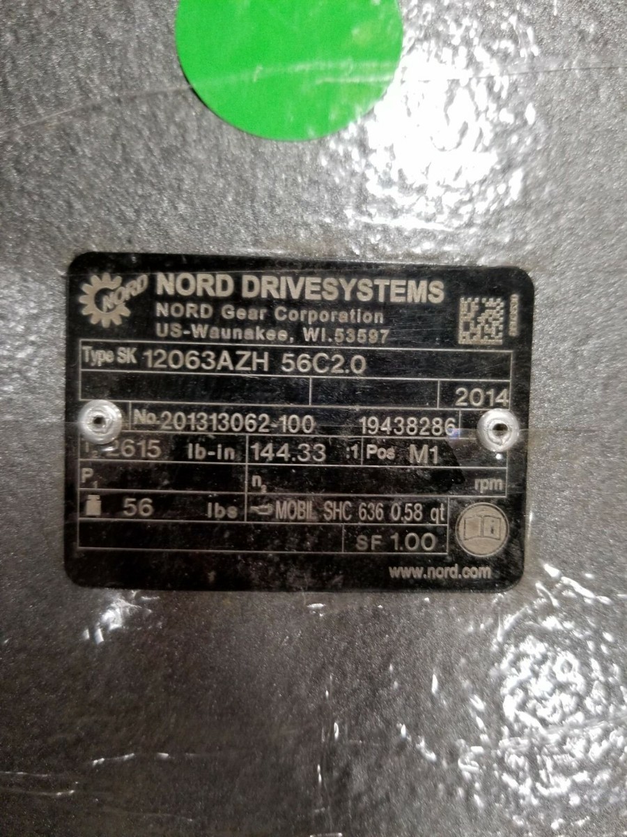 Nord GEAR BOX SK.12063AZH 56C2.0 RATIO 144.33:1 | eBay