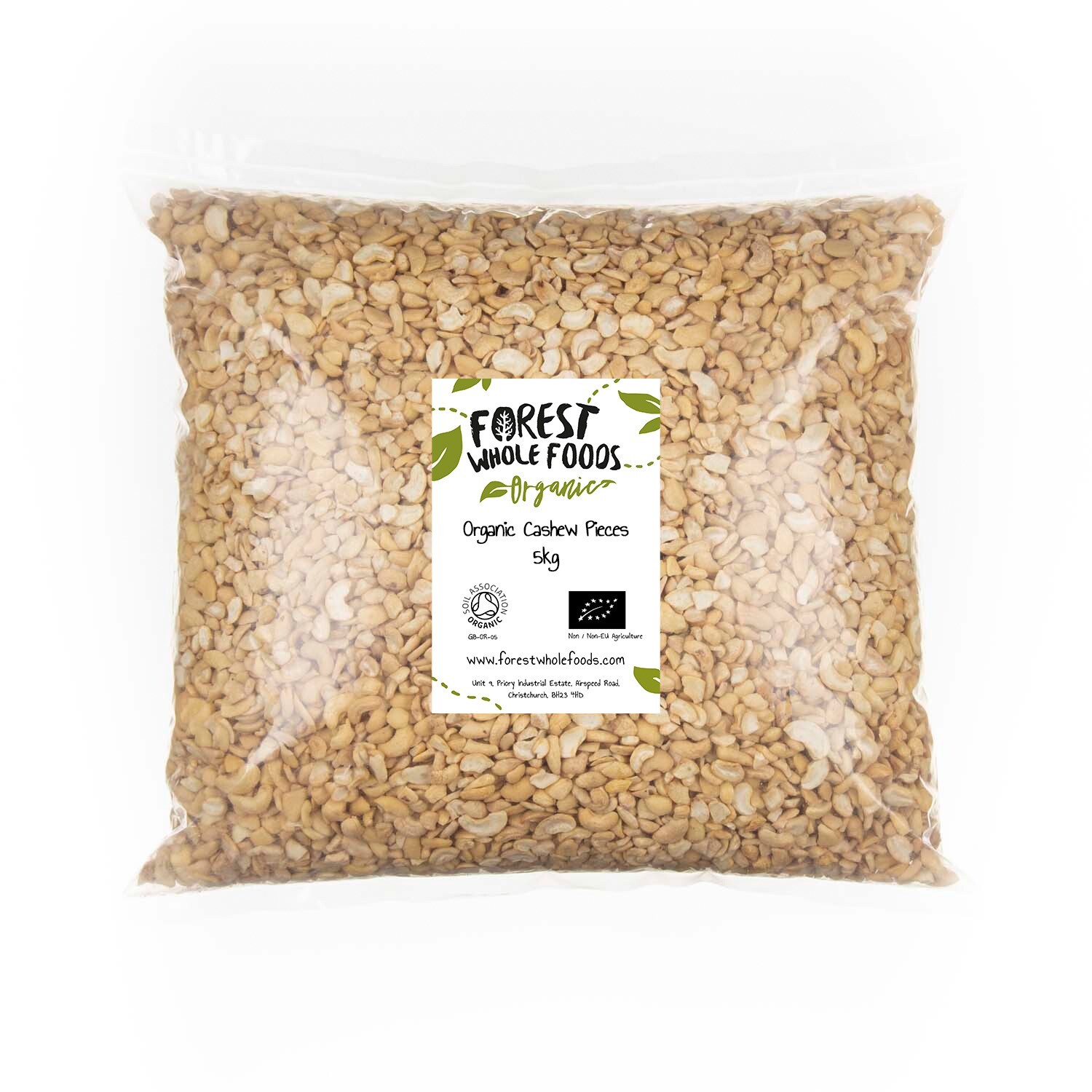 Organic Cashew Nuts Pieces 5kg - Forest Whole Foods