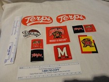 Patches Made w/Licensed University of Maryland Terps Cotton Fabric Iron-On