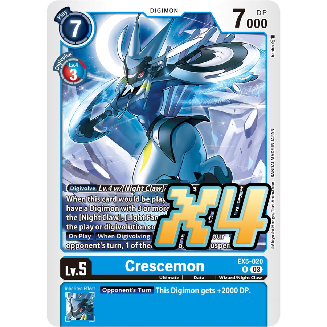4X Crescemon EX5-020 Uncommon Animal Colosseum NM Digimon CCG | eBay
