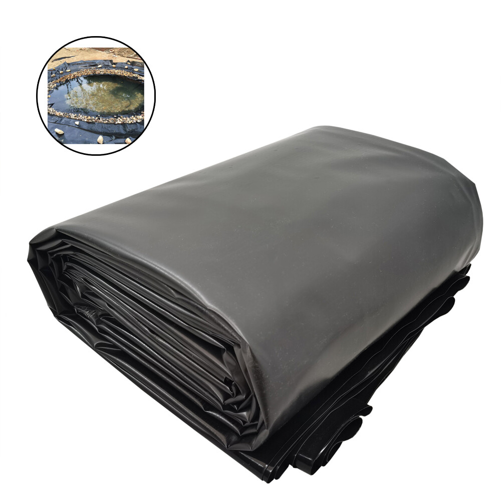 Black 20&rsquo;x20' Flexible Water Garden Fish Pond Liner Elasticity New 