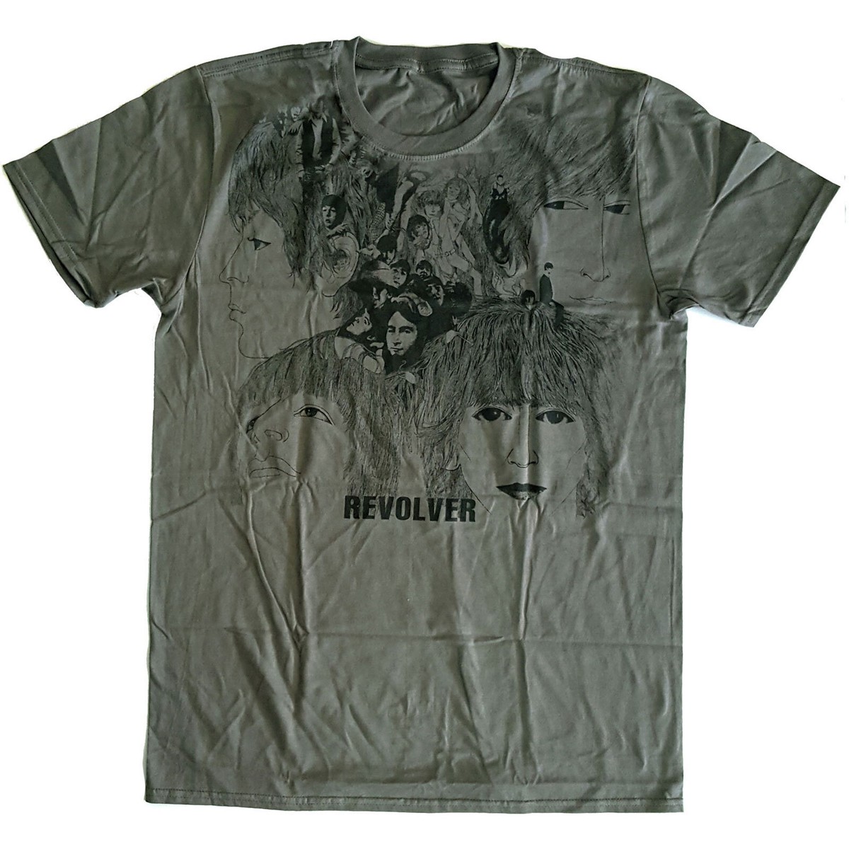 The Beatles Revolver Gray T-Shirt NEW OFFICIAL | eBay