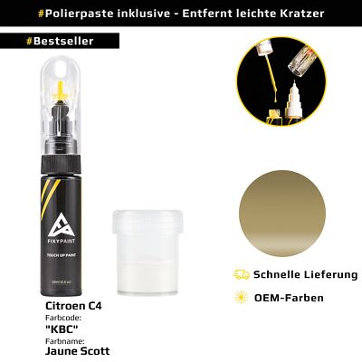 Lackstift für Citroen C4 Code: KBC Jaune Scott