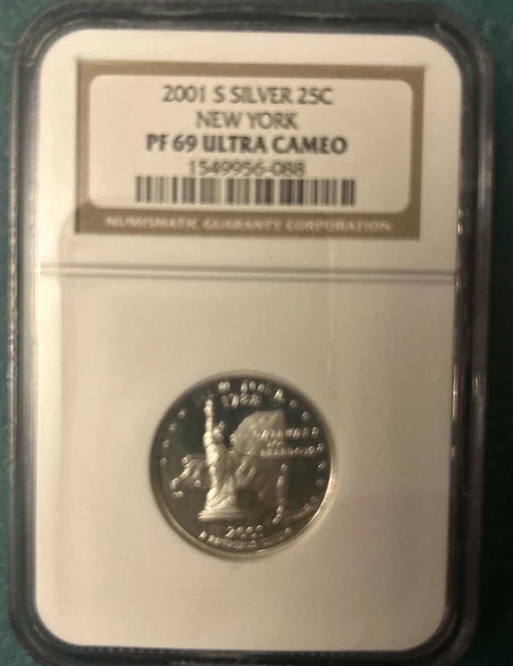 USA 2001-S Silver Proof Statehood Quarter Set NGC PF69 5 CN Set - Image 4 of 4