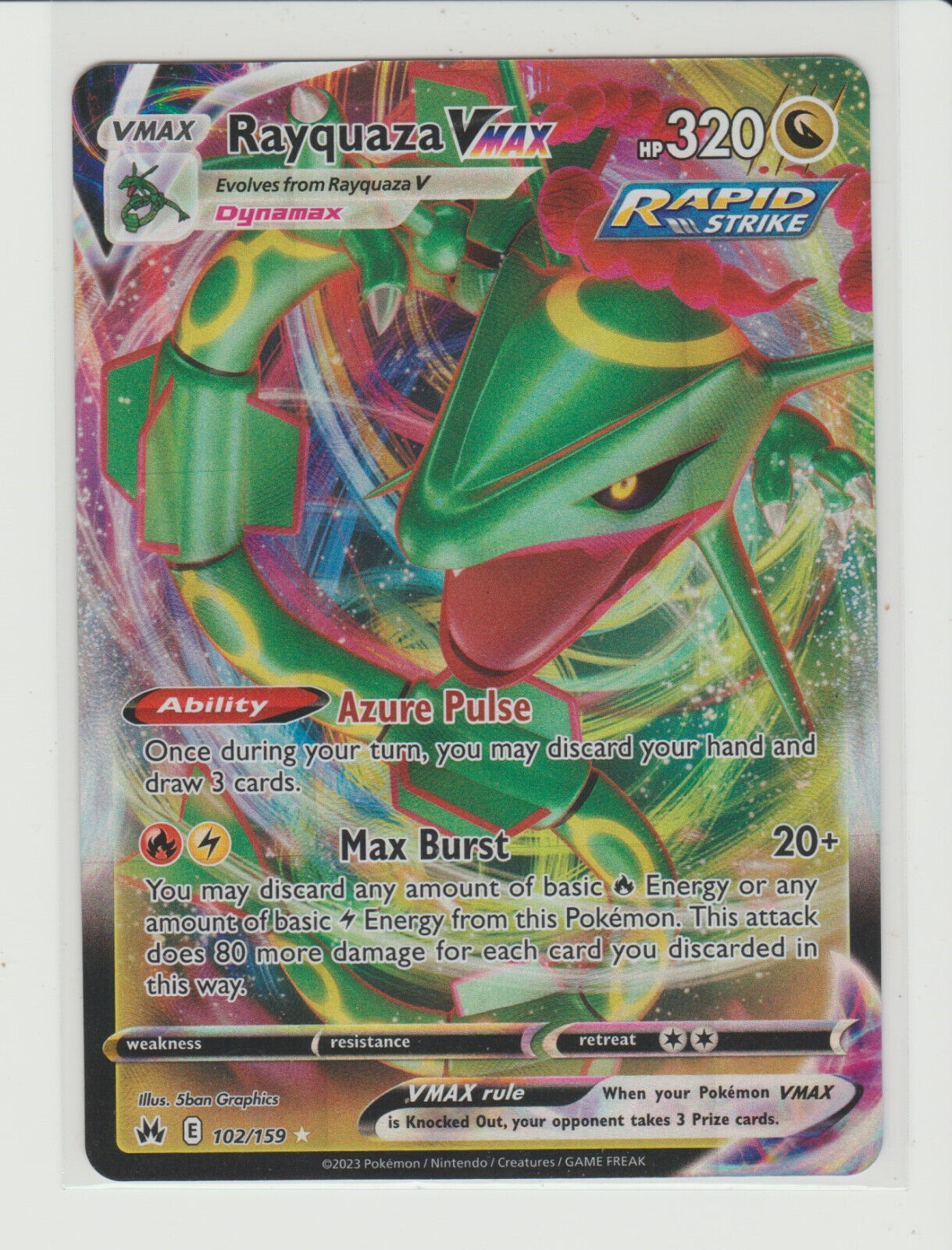 Rayquaza VMAX CRZ 102  Pokemon TCG POK Cards