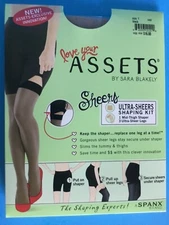 SPANX USA BLACK 1 ASSETS ULTRA-SHEERS SHAPING KIT SHAPER SHEER LEG NEW STOCKINGS