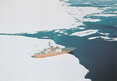 ANT10517) PC Japanese Ice Breaker Fuji, Antarctic, rear bearing pictorial postma