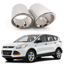 Car Exhaust Muffler Tip Tailpipe Trim Silver for Ford Kuga Escape 2013-2016 C040