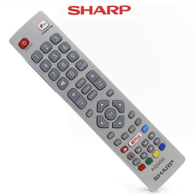 Original Sharp Aquos Fernbedienung SHW/RMC/0121 für Smart TV mit Netflix F-Play