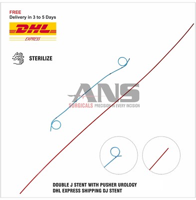 ANS Double J DJ stent with pusher urology 6Fr 26cm 200 pieces