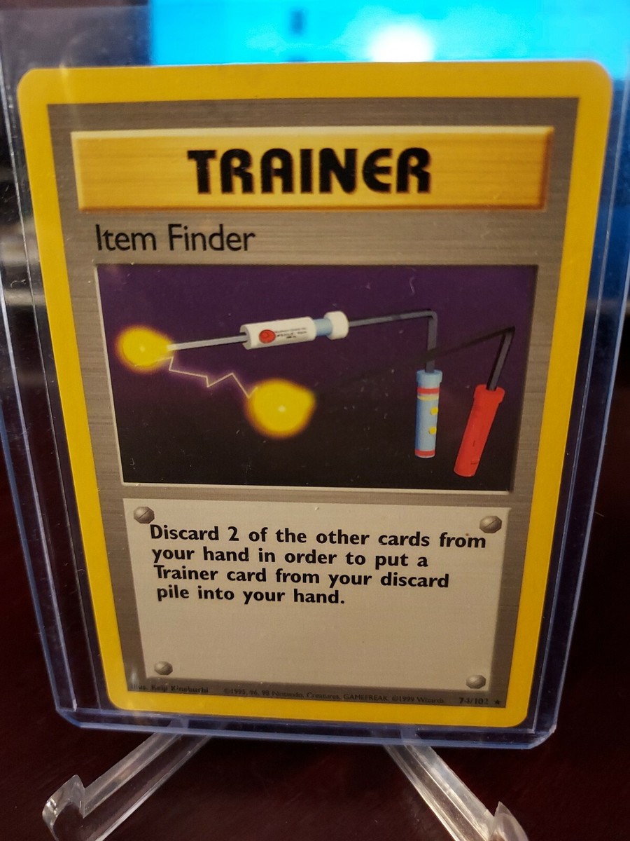 pokemon card finder near me ITEM FINDER Base Set 74/102 Rare Trainer Pokemon Card Near Mint A