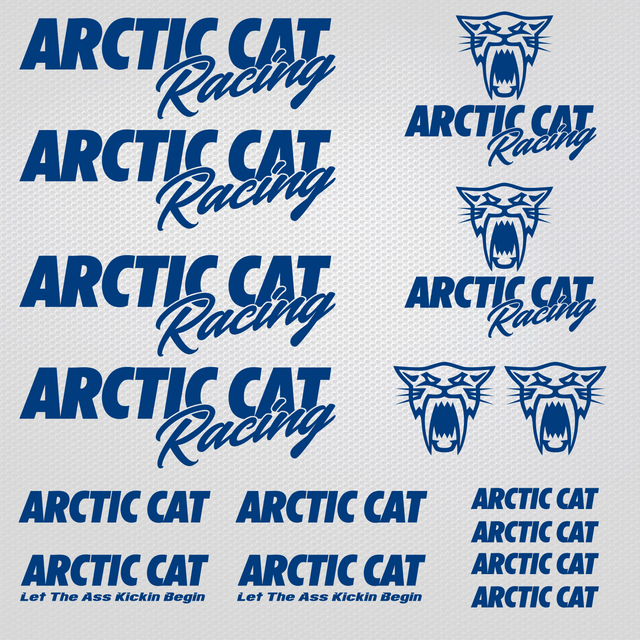 Arctic Cat Racing sticker snowmobile 16x replica sled helmet decal team