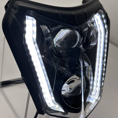 For KTM SMC-R 690 EXC XCW 350 450 500 LED Headlight Turn Signal with Orange Mask - Picture 7 of 20