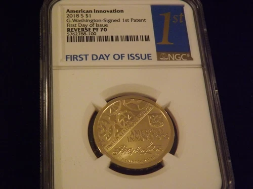 2018  $1    AMERICAN INNOVATION      First Day Of Issue      NGC  REVERSE  PF 70
