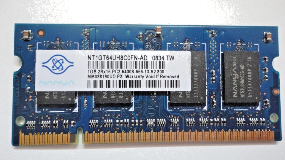 DELL INSPIRON 1545 RAM MEMORY 3GB ORIGINAL SAMSUNG  2GB AND NANYA  1GB - Image 2 of 4