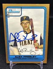 2006 Bowman Draft Gold Alex Presley Rookie #DP48 Pittsburgh Pirates Signed Auto