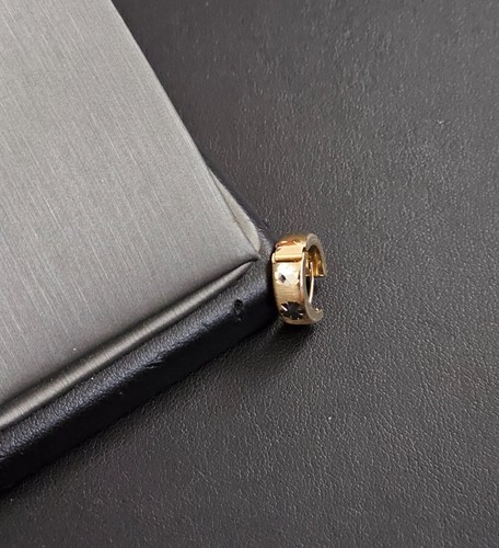 14k gold two tone earrings - Picture 5 of 8