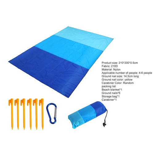 82" x 78" Outdoor Extra Large Picnic Blanket Waterproof Beach Mat Camping Travel - Picture 13 of 18