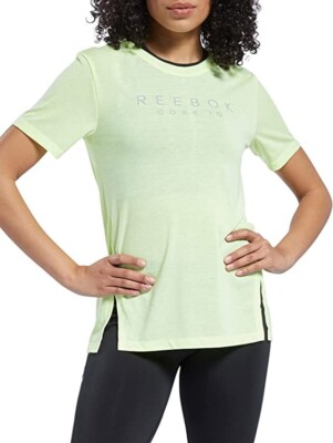 Womens Reebok Athletic Logo Tee shirt sz Small 