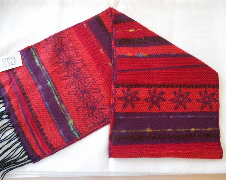 Parsley & Sage Scarf Stripes 12" X 65" Red and Black NEW eBay