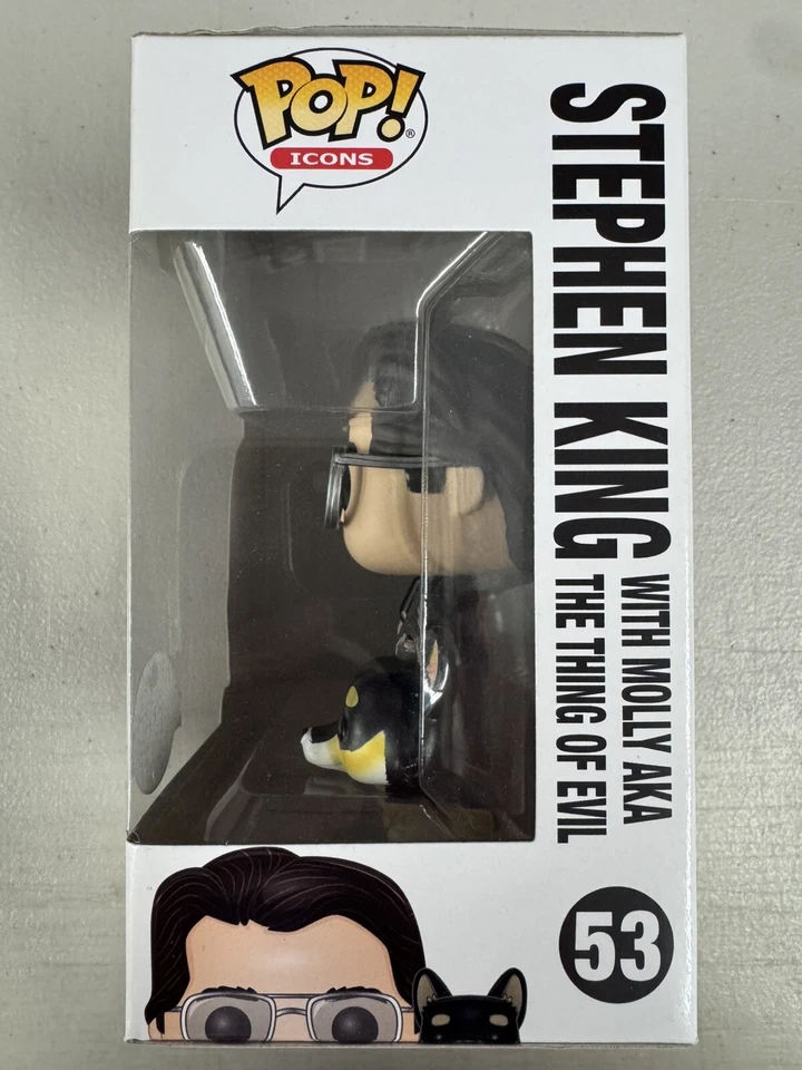 Stephen King with Molly Aka the Thing of Evil 53 ~ Funko Pop Vinyl + PROTECTOR - Image 2 of 4