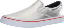 NIB - POLO RALPH LAUREN Men's 'THOMPSON III' Silver SLIP-ON SHOES - US 9.5