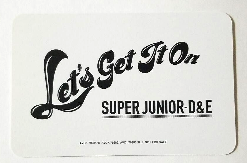 SUPER JUNIOR-D&E Let's Get It On 新品 SUPER JUNIOR SJ EUNHYUK D&E Let's Get It On Official Photocard