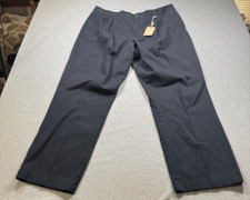 Chaps True American Chino Mens 40x30 Navy Pleated Front Straight Leg NWT