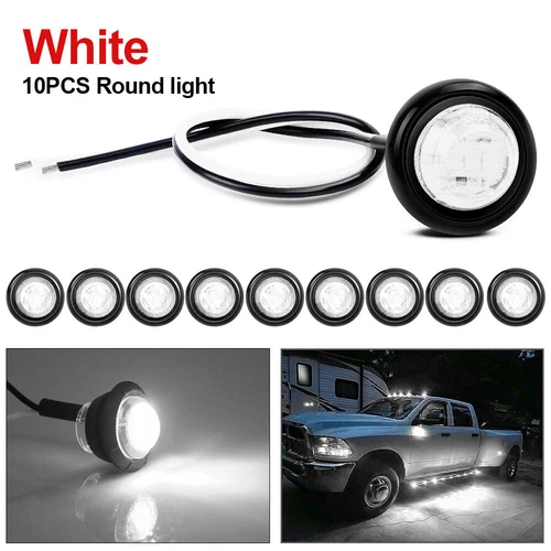 10/20PCS Rund LED Seitenmarkierungsleuchte Begrenzungsleuchten Anhänger LKW 24V - Bild 24 von 24