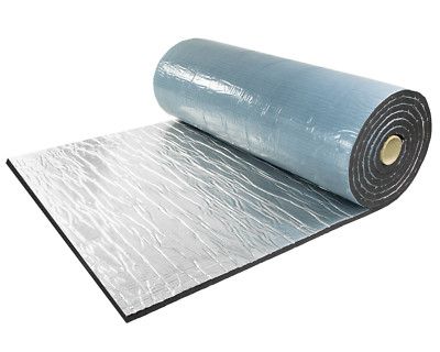 Selbstklebender Gummischaum 6mm Alufolie  Bitmat Schalldämmung Wärmedämmung 1m²