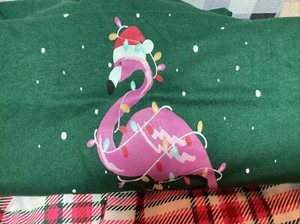 Kim Roger’s 3 Piece Cardigan Set Sleepwear Christmas Flamingo L NEW